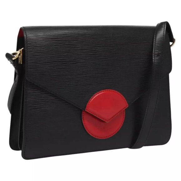 LOUIS VUITTON Epi Free Run Bicolor Shoulder Bag Red Black M52417 LV Auth SW055 - Picture 1 of 15